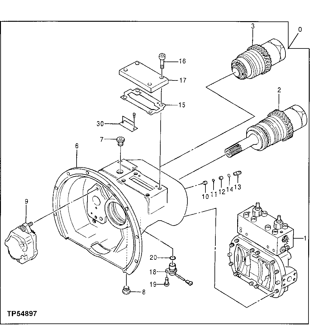 Схема запчастей John Deere 60LC - 220 - Main Hydraulic Pump 2160 Vehicle Hydraulics