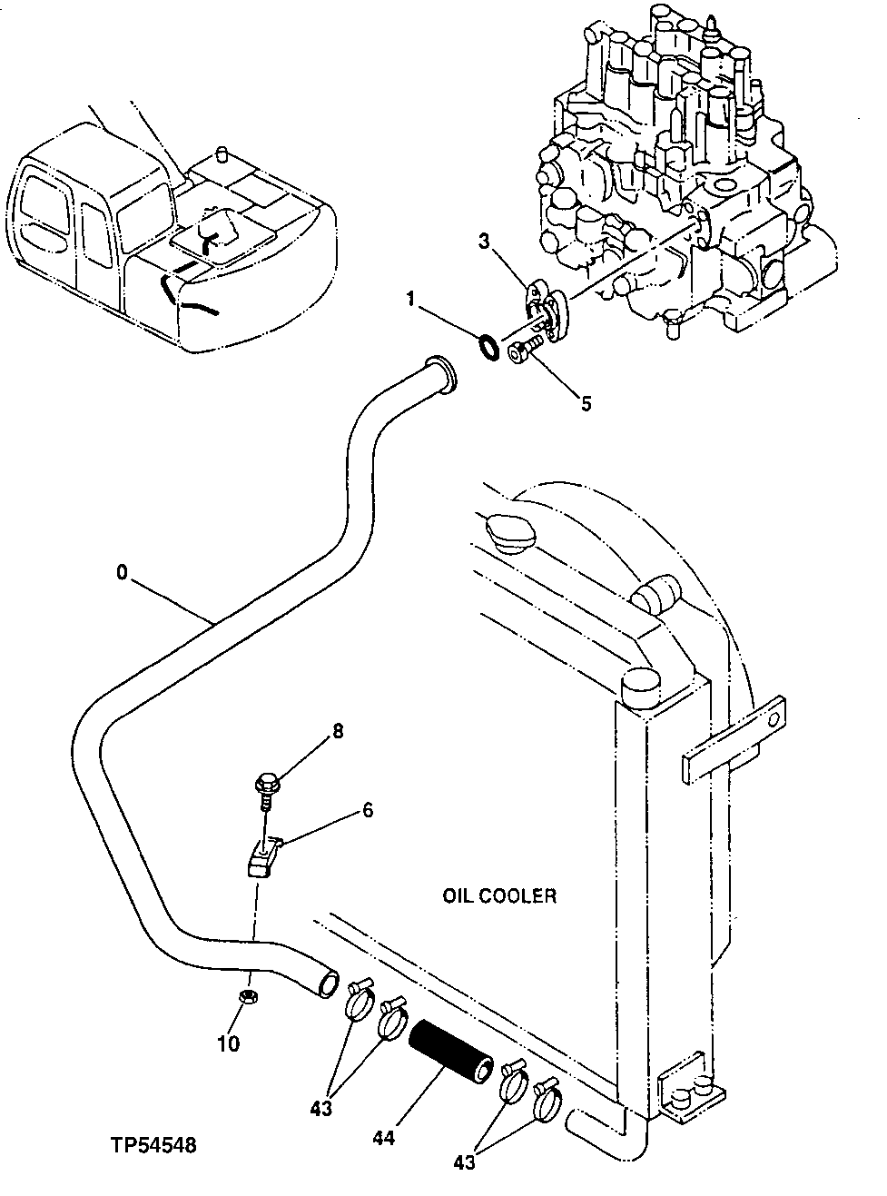 Схема запчастей John Deere 60LC - 262 - Return Lines 3360 Hydraulic System