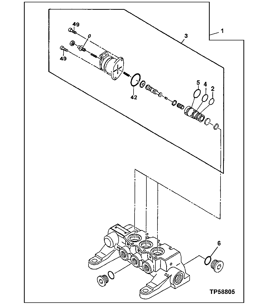 Схема запчастей John Deere 60LC - 283 - Solenoid Valve 3360 Hydraulic System