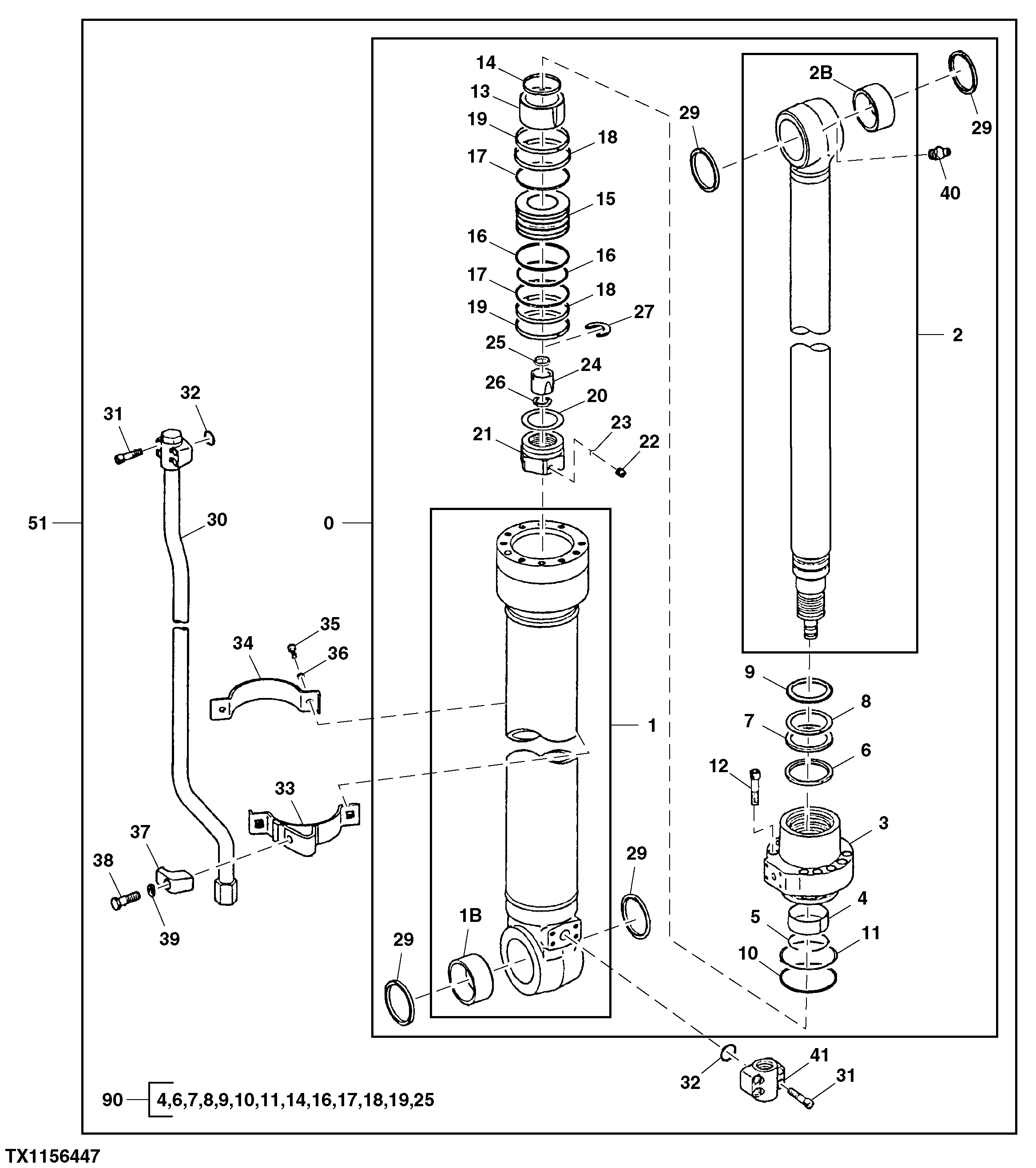 Схема запчастей John Deere 60LC - 306 - Arm Cylinder 3360 Hydraulic System