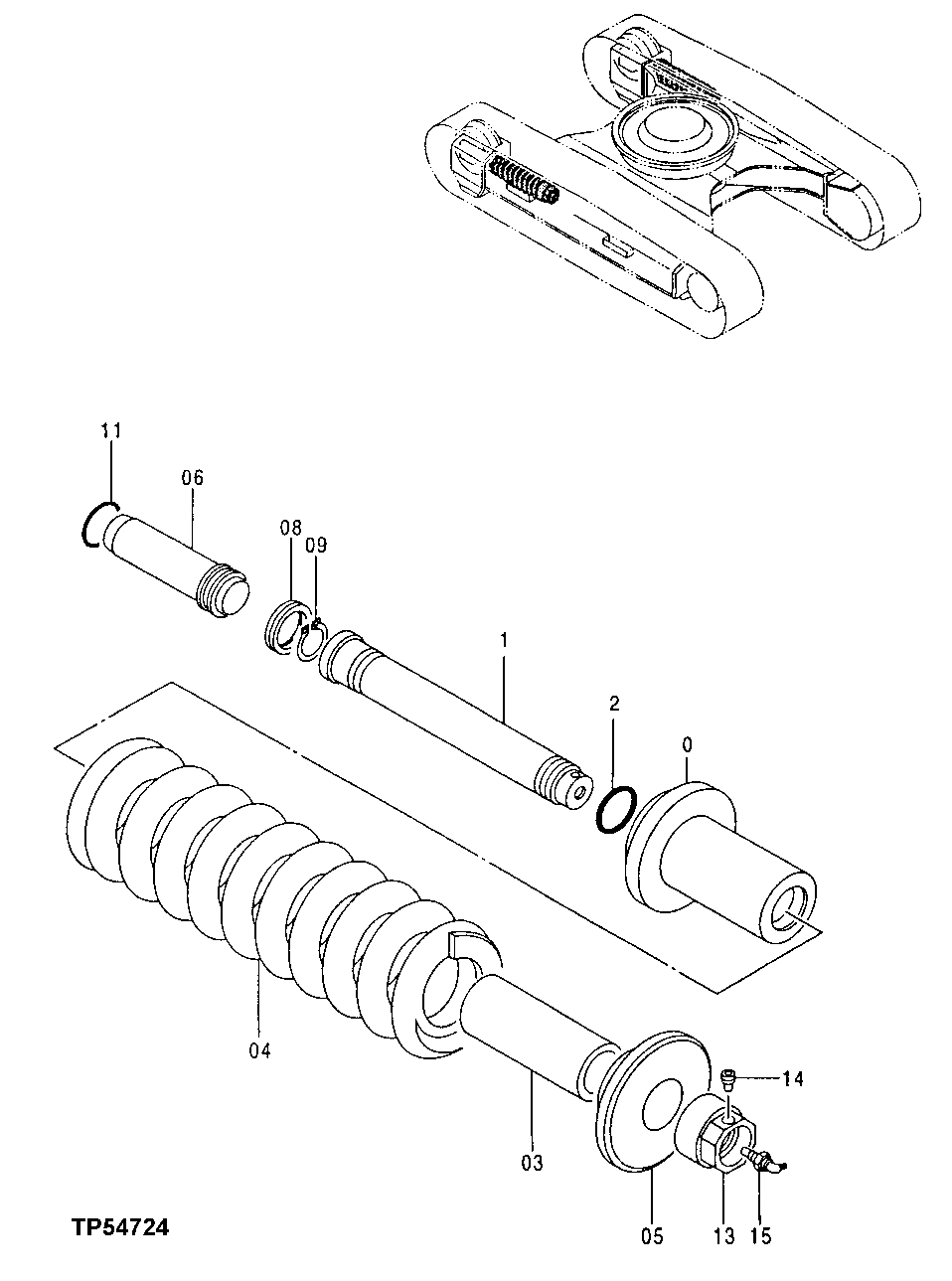 Схема запчастей John Deere 10 - 5 - Adjuster (020008 - 020174) 0130 Track Systems