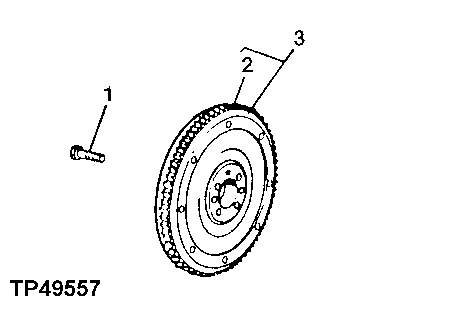 Схема запчастей John Deere 10 - 109 - Engine Flywheel (704562 - 803026) 0433B Flywheel, Housing & Fastenings 4045TT054 4045TT054