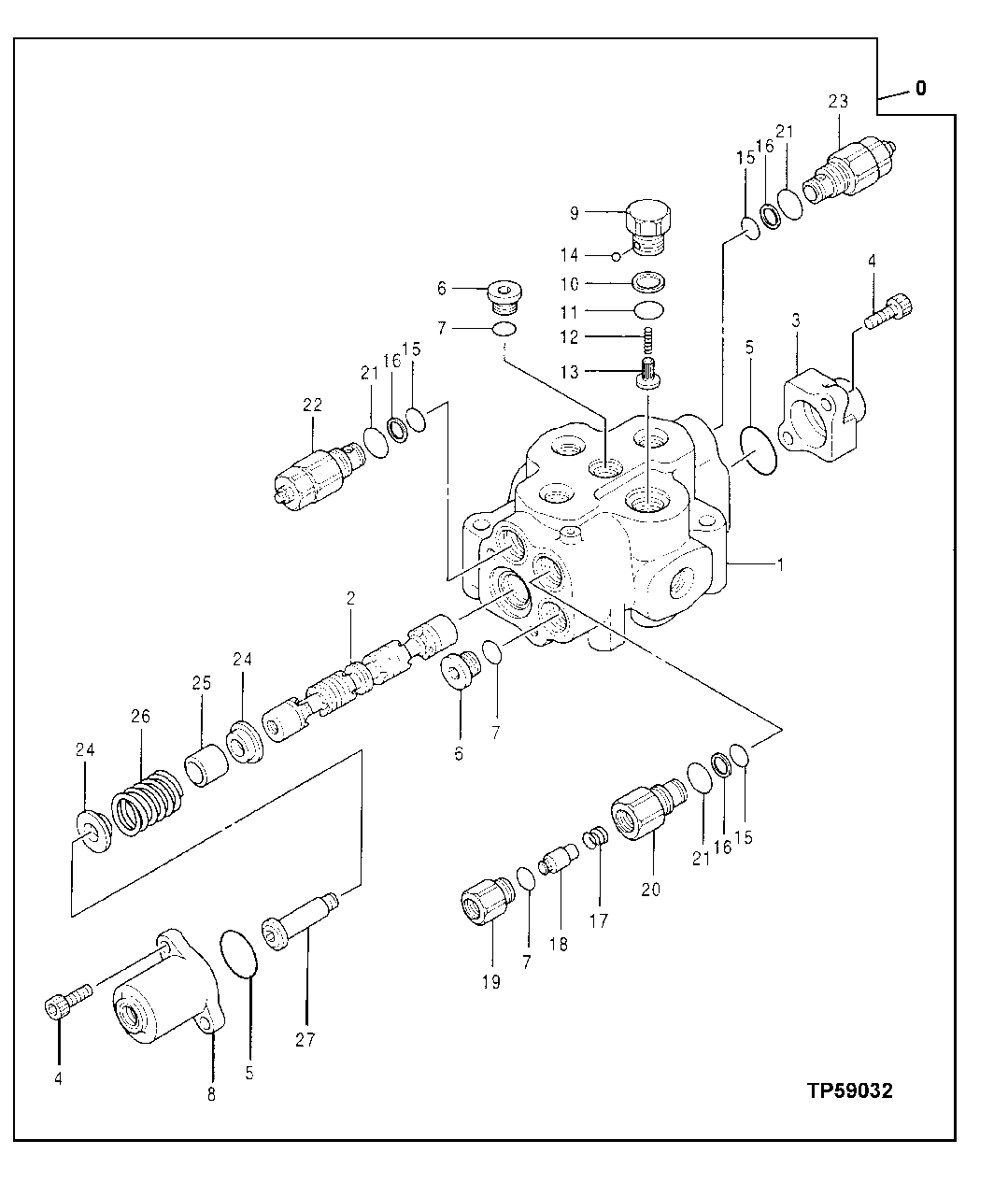 Схема запчастей John Deere 10 - 326 - Blade Control Valve 3401 Blade