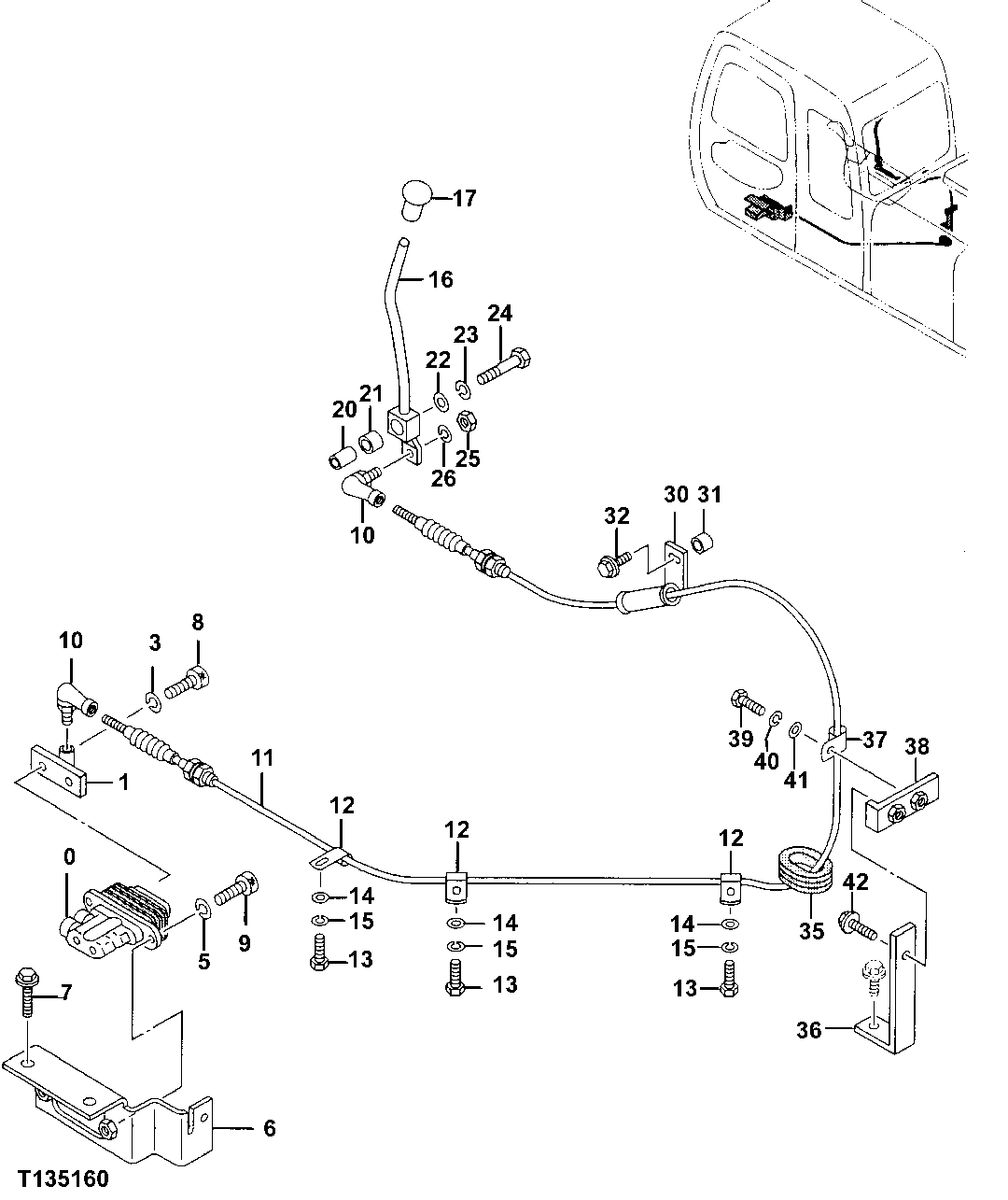 Схема запчастей John Deere 10 - 329 - Blade Control Lever 3415 Controls Linkage