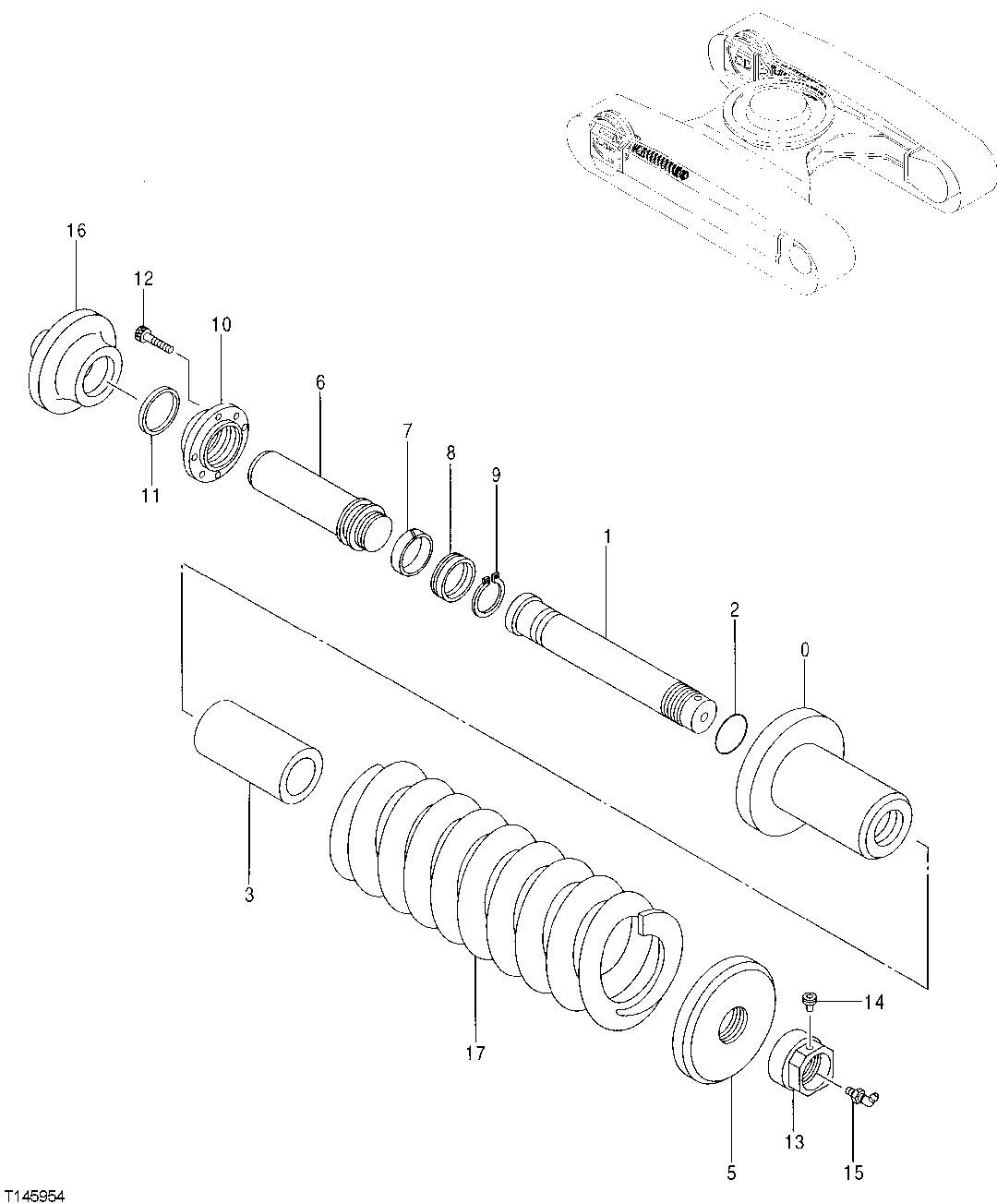 Схема запчастей John Deere 30LC/370 - 9 - Adjuster 0130 Track Systems