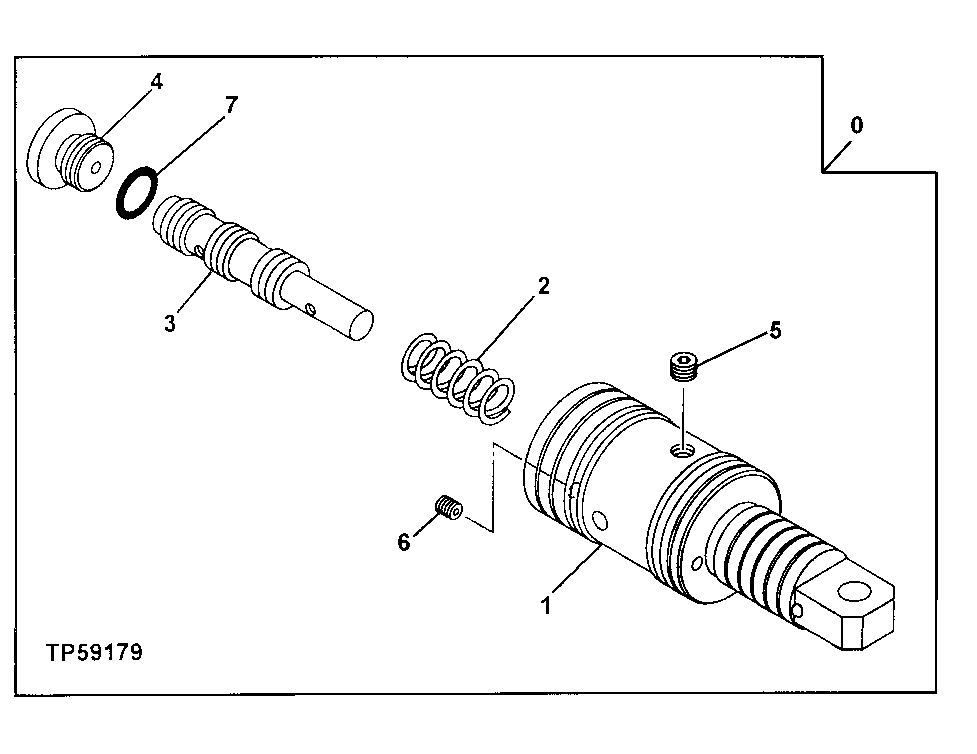 Схема запчастей John Deere 30LC/370 - 29 - Servo Piston Assembly 0260 Axles, Diff. & Susp. Sys. Hyd. (Incl. Fwd)