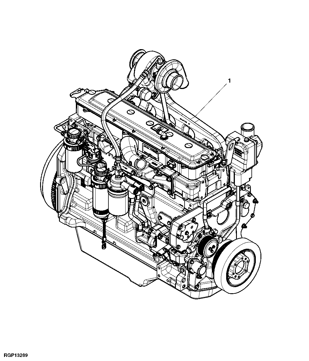 Схема запчастей John Deere 30LC/370 - 85 - 9901 Replacement Engine 0400 Engine 6081HT001-RG26768 6081HT001