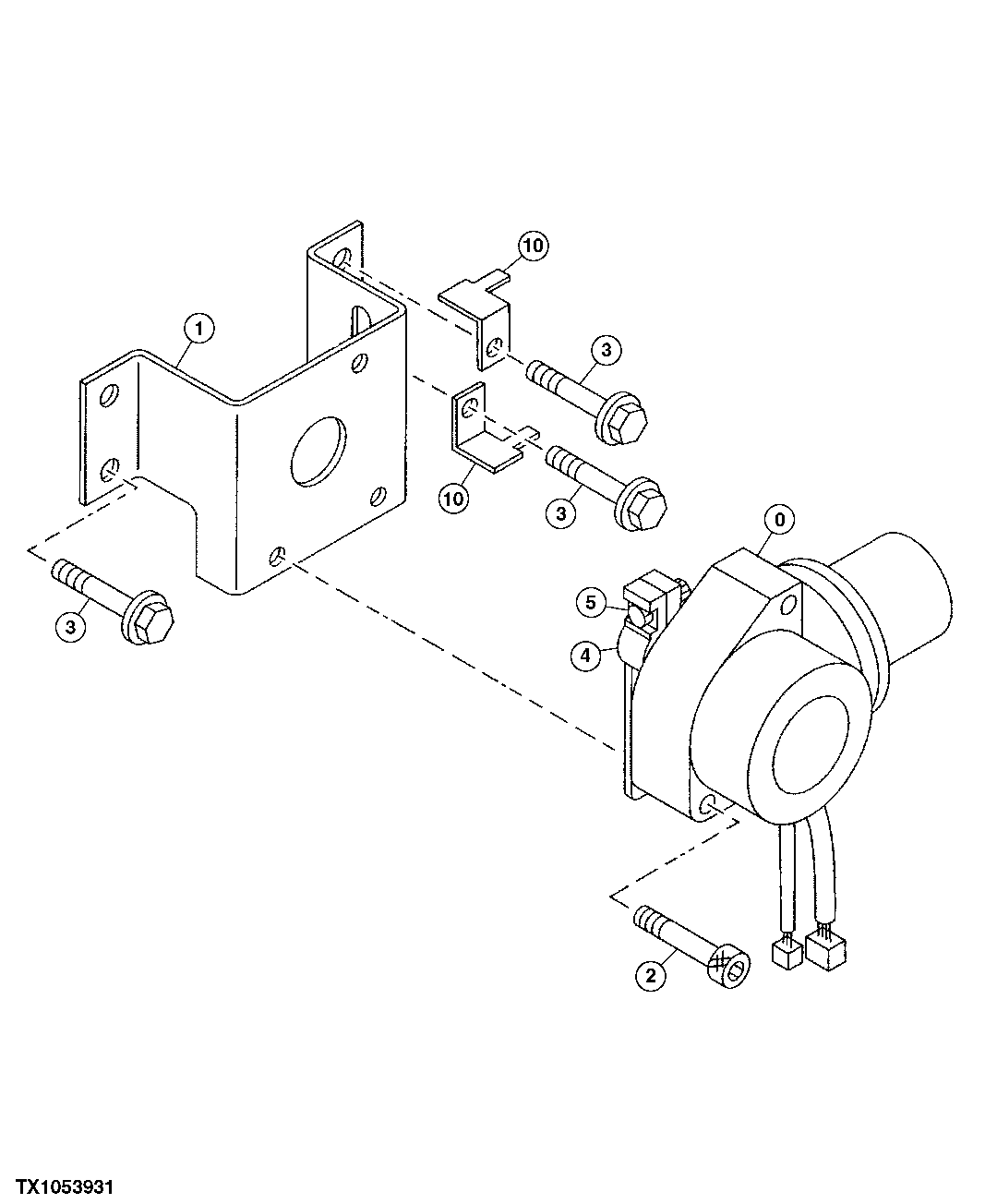 Схема запчастей John Deere 30LC/370 - 95 - ENGINE CONTROL MOTOR 0515 Engine Speed Controls