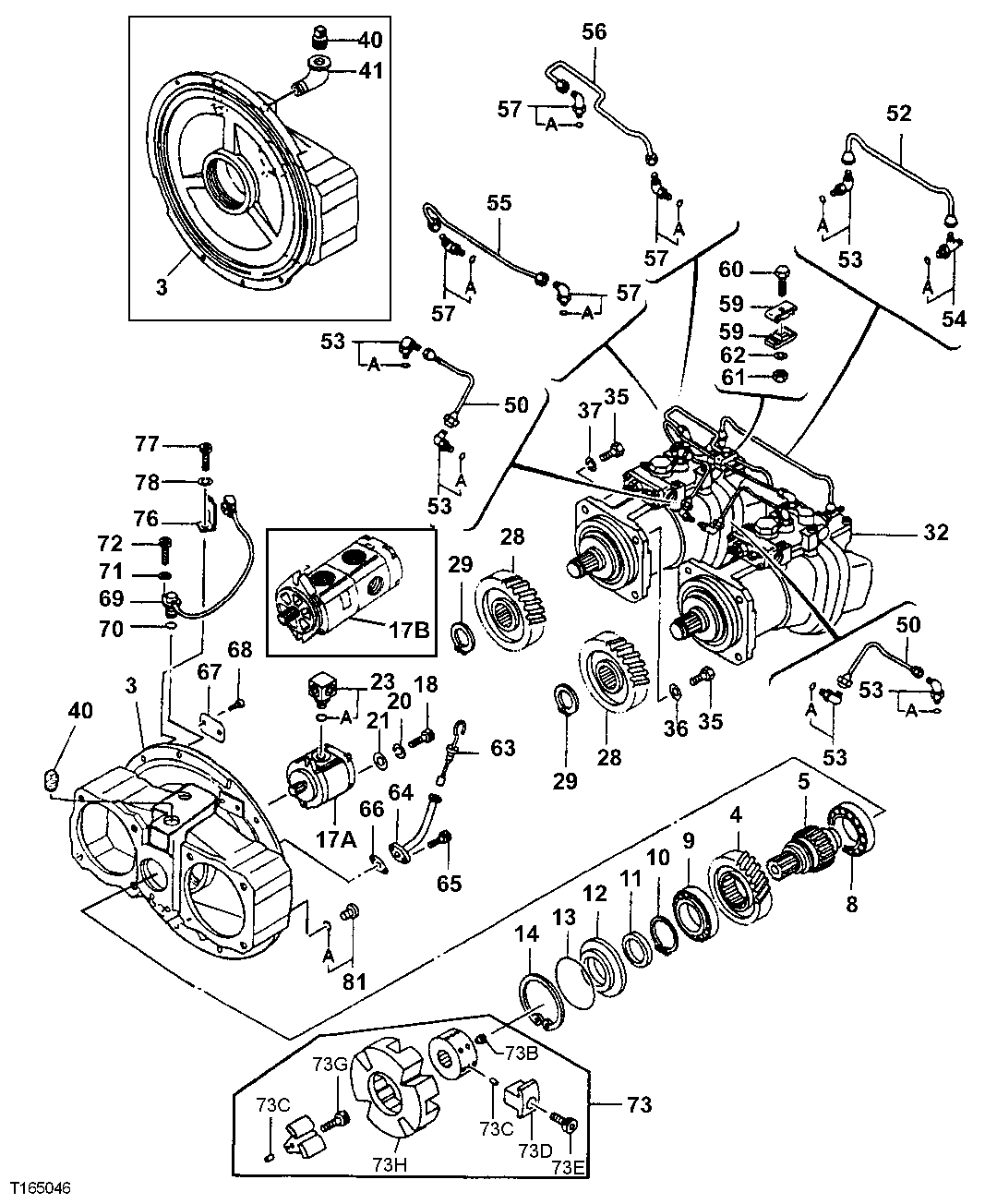 Схема запчастей John Deere 30LC/370 - 202 - Main Hydraulic Pump Components 2160 Vehicle Hydraulics