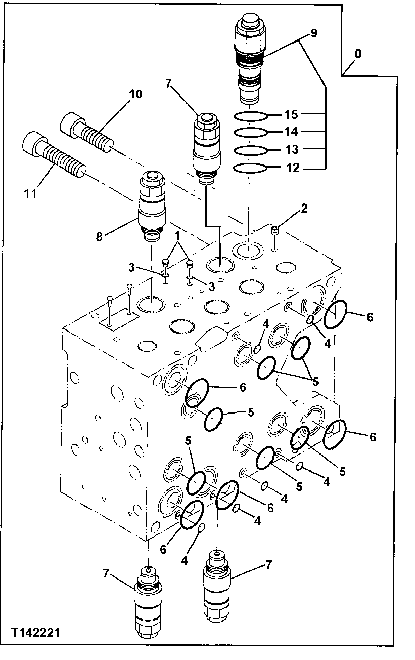 Схема запчастей John Deere 30LC/370 - 278 - Control Valve 3360 HYDRAULIC SYSTEM