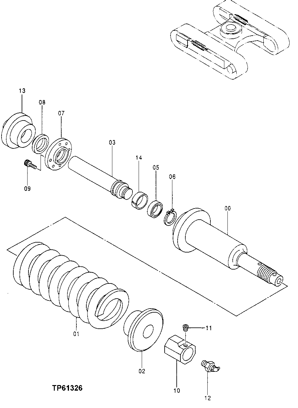 Схема запчастей John Deere 0 - 4 - Track Chain Tension Adjuster ( - 099999) 0130 Track Systems