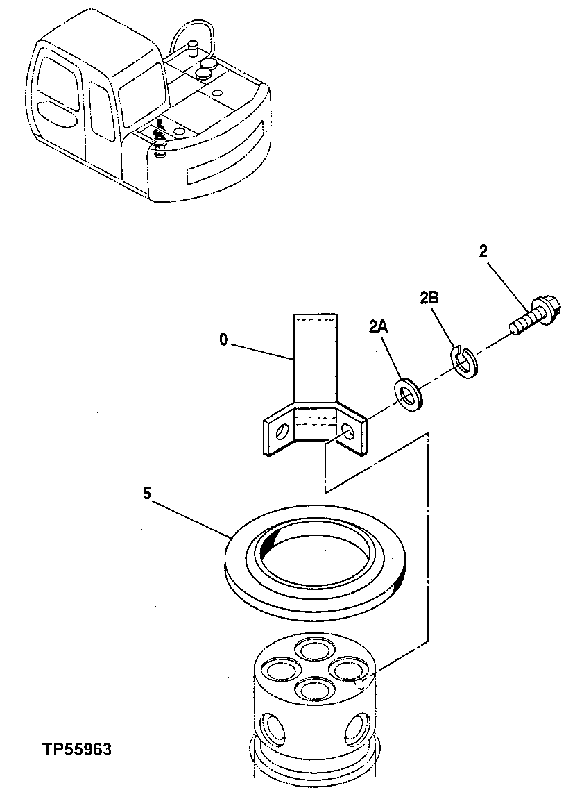 Схема запчастей John Deere 0 - 13 - Rotary Manifold Cover and Swing Stop 0260 Hydraulic System