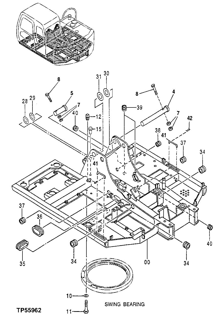 Схема запчастей John Deere 0 - 73 - Main Frame And Mounting Parts 1740 Frame Installation