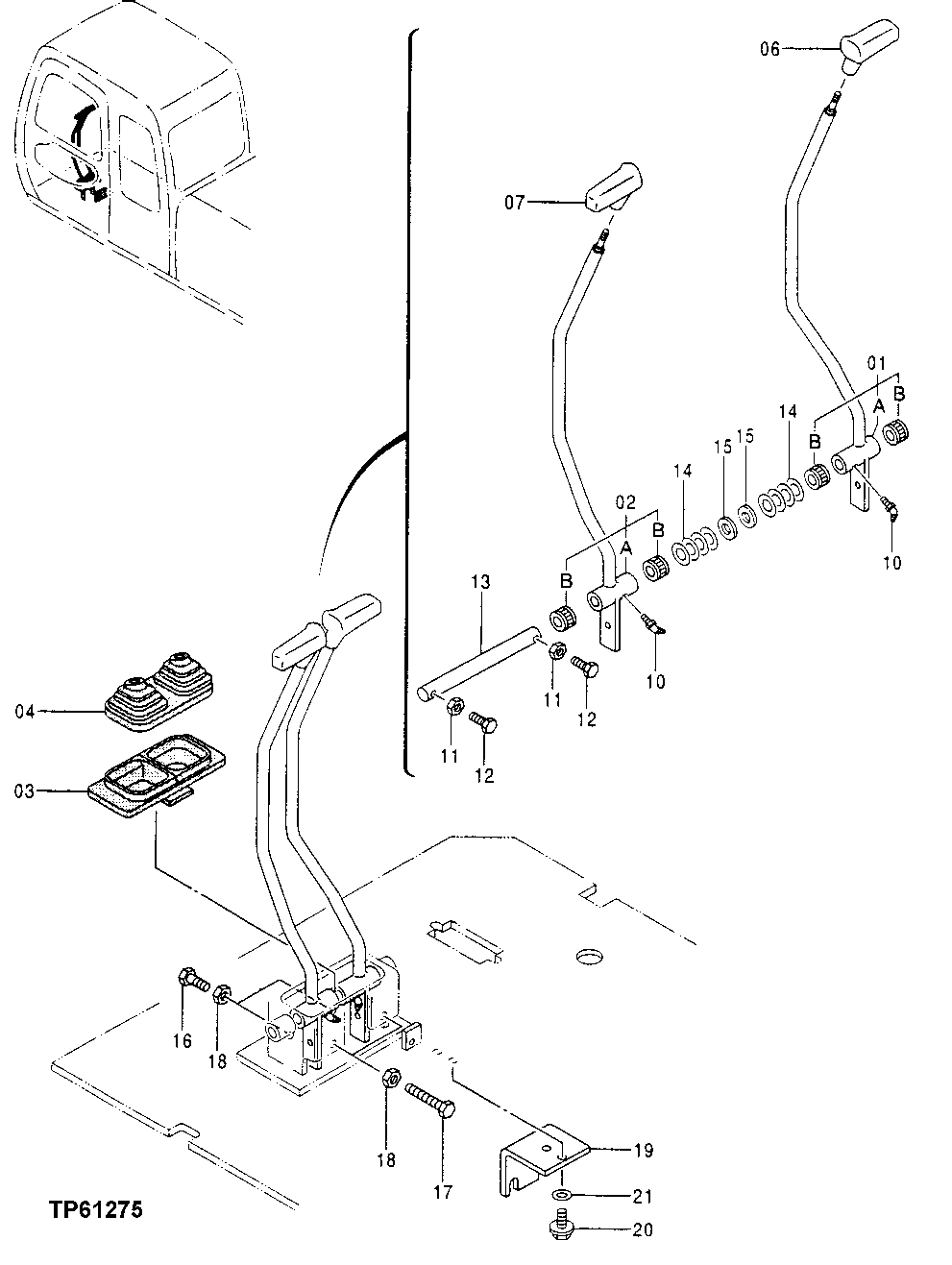 Схема запчастей John Deere 0 - 144 - Forward, Neutral, Reverse Control Lever 3315 Control Linkage