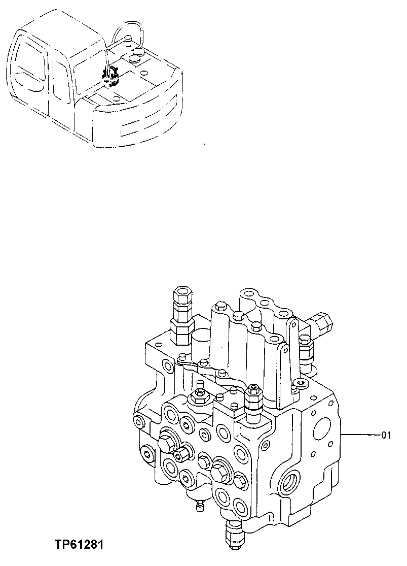 Схема запчастей John Deere 0 - 166 - Control Valve 3360 Hydraulic System