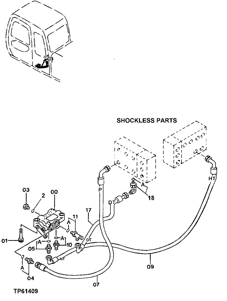 Схема запчастей John Deere 0 - 179 - PILOT HOSES (PILOT SHUT-OFF VALVE TO FLOW REGULATING VALVE) 3360 Hydraulic System