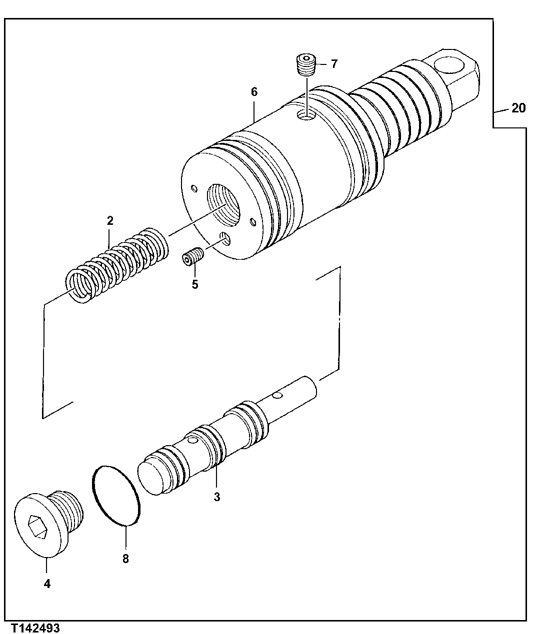 Схема запчастей John Deere 30LCR - 15 - PISTON,SERVO 0260 Axles, Diff. & Susp. Sys. Hyd. (Incl. Fwd)