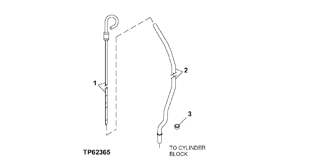 Схема запчастей John Deere 30LCR - 33 - ENGINE OIL DIPSTICK 0407A OILING SYSTEM 4045TT050 4045TT050