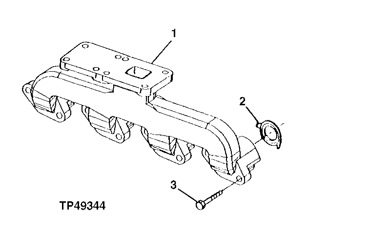 Схема запчастей John Deere 30LCR - 37 - EXHAUST MANIFOLD 0410A EXHAUST MANIFOLD 4045TT050 4045TT050