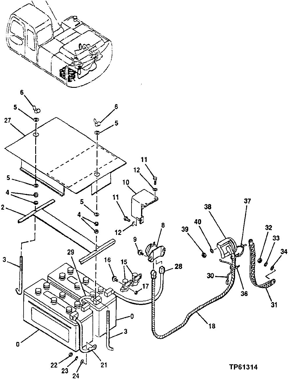 Схема запчастей John Deere 30LCR - 191 - ELECTRIC PARTS 1674 WIRING HARNESS AND SWITCHES