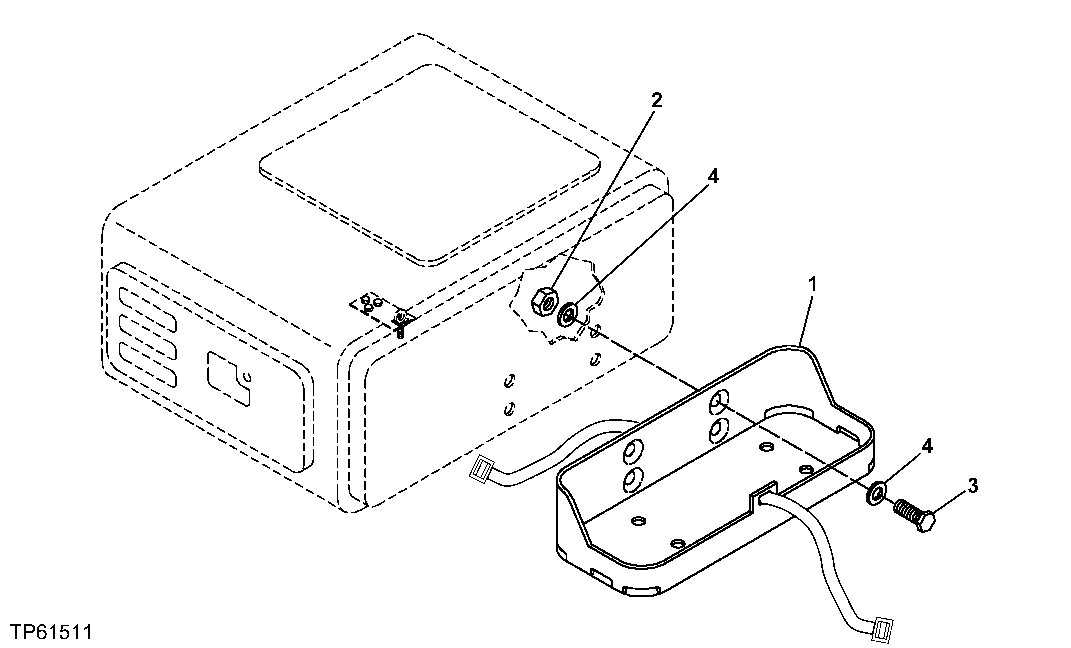 Схема запчастей John Deere 30LCR - 281 - DECONTAMINATION CAN MOUNT 2005 Toolbox