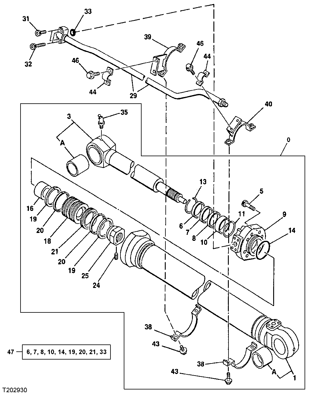 Схема запчастей John Deere 30LCR - 365 - Arm Cylinder 3360 Hydraulic System