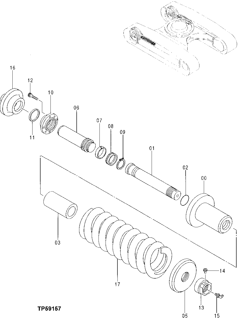 Схема запчастей John Deere 30LCR - 5 - TRACK ADJUSTER 0130 Track Systems