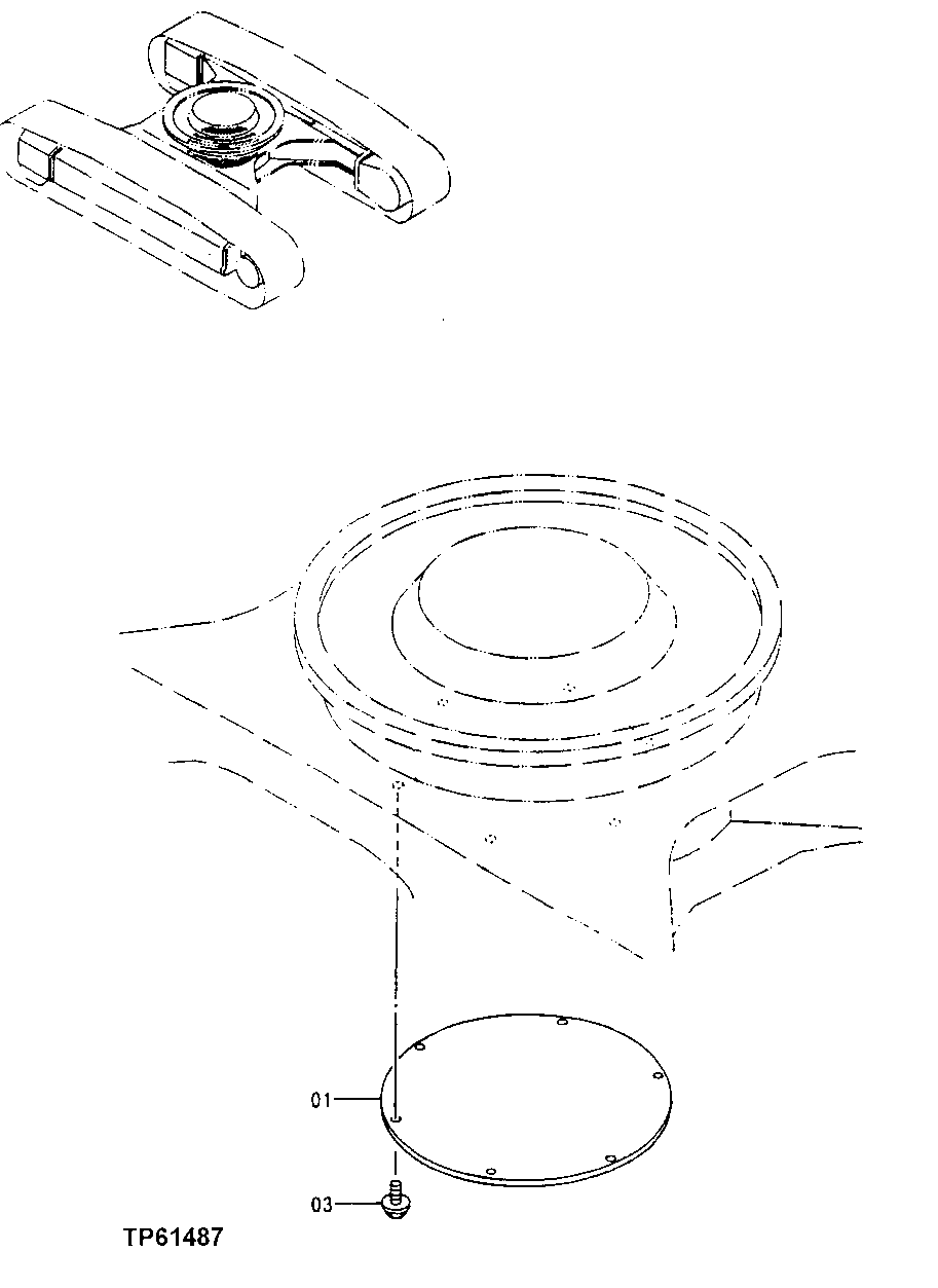 Схема запчастей John Deere 200LC, 330LC, 370 - 4 - SWIVEL GUARD 0130 Track Systems