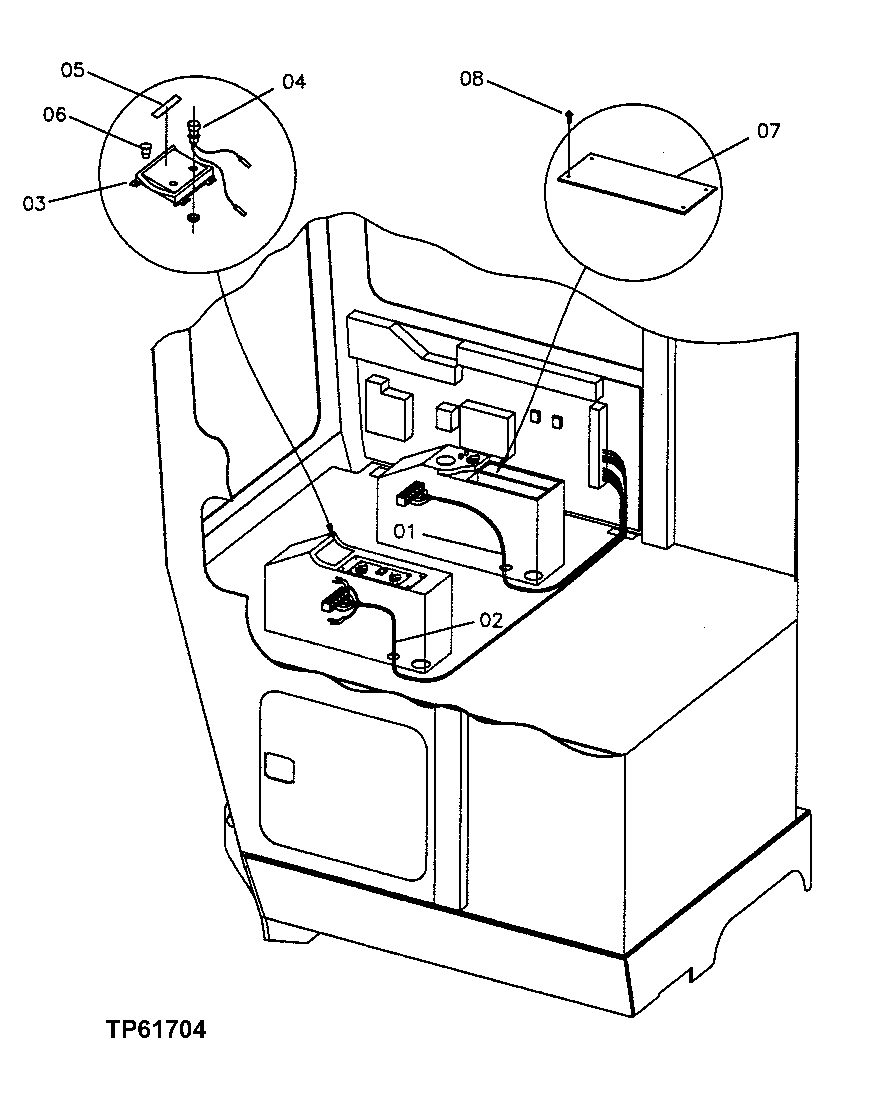 Схема запчастей John Deere 200LC, 330LC, 370 - 41 - Electric Parts (Rear Entry) 1674 Wiring Harness And Switches