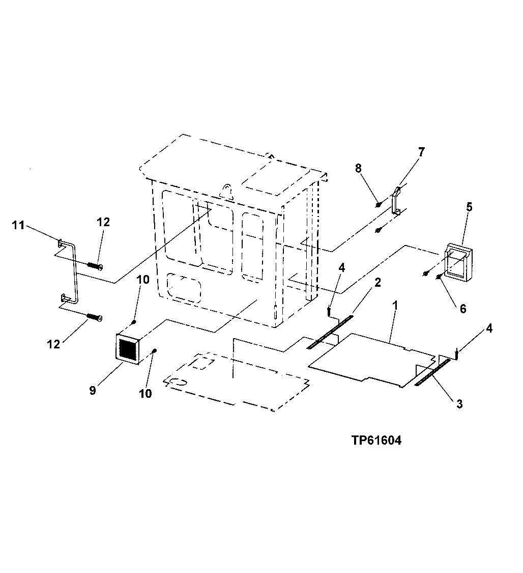 Схема запчастей John Deere 200LC, 330LC, 370 - 65 - REAR ENTRY CAB PARTS 1810 Operator Enclosure