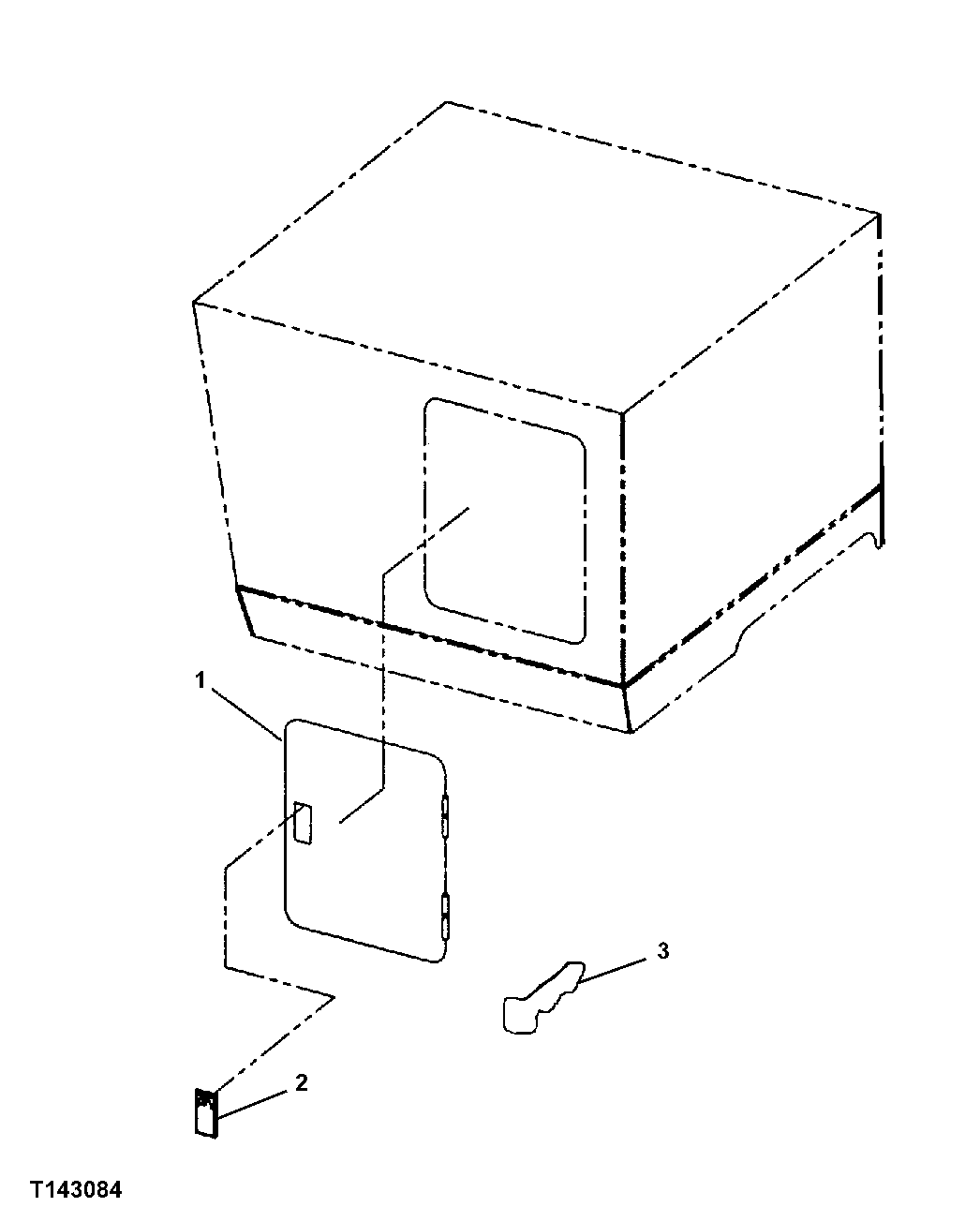 Схема запчастей John Deere 200LC, 330LC, 370 - 76 - FORESTRY 48 INCH CAB RISER SERVICE DOOR 1810 Operator Enclosure