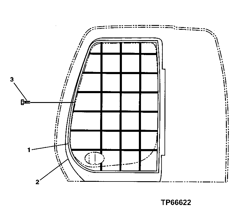 Схема запчастей John Deere 200LC, 330LC, 370 - 82 - Left Window Guard (BC Road Builder Excavator Cab) 1810 Operator Enclosure