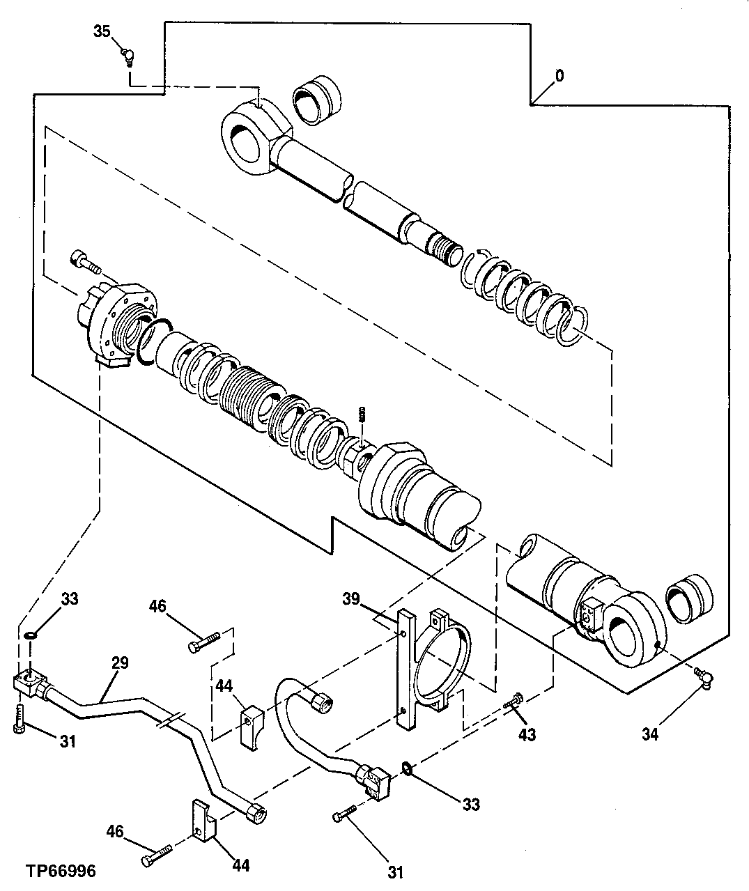 Схема запчастей John Deere 200LC, 330LC, 370 - 159 - ARM CYLINDER (200LC) ( - 051018) 3360 HYDRAULIC SYSTEM