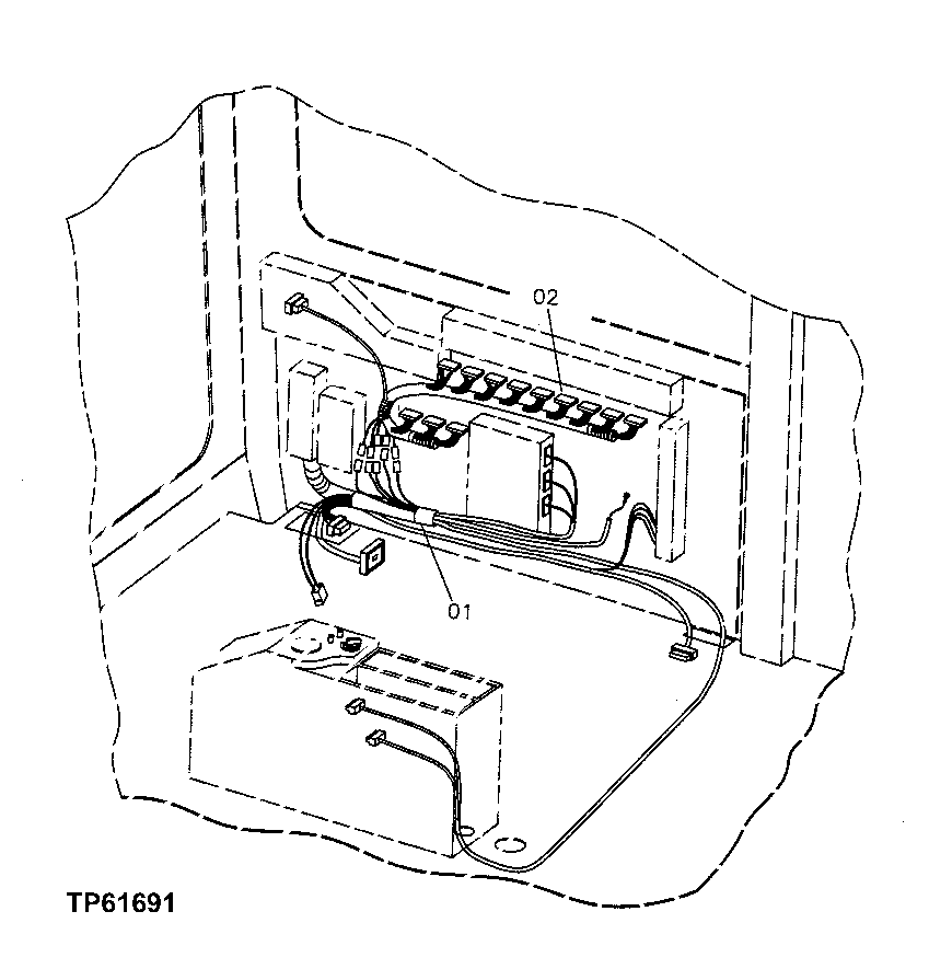 Схема запчастей John Deere 200LC, 330LC, 370 - 37 - Cab and Relay Wire Harness (Rear Entry) 1674 Wiring Harness And Switches