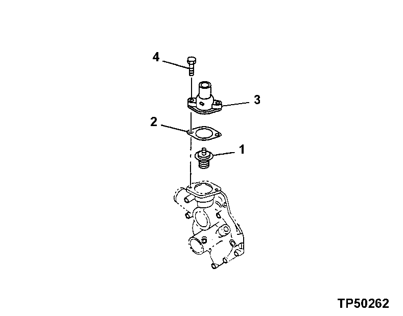 Схема запчастей John Deere 0ZTS - 42 - THERMOSTAT, GASKET AND HOUSING 0418 THERMOSTATS, HOUSINGS AND WATER PIPING