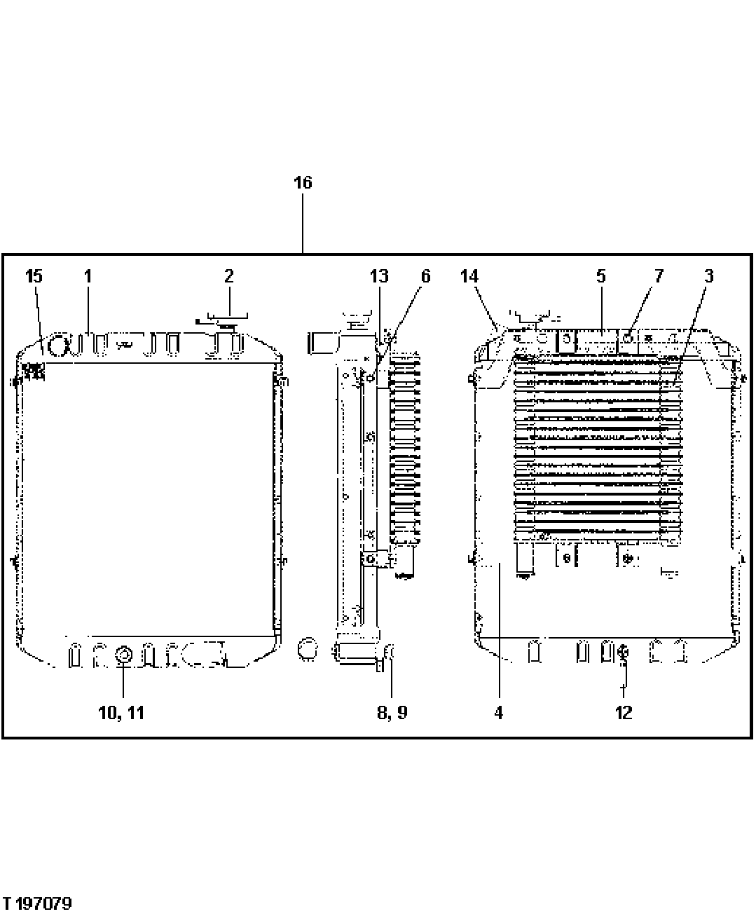 Схема запчастей John Deere 0ZTS - 51 - RADIATOR COMPONENTS 0510 Engine Cooling Systems