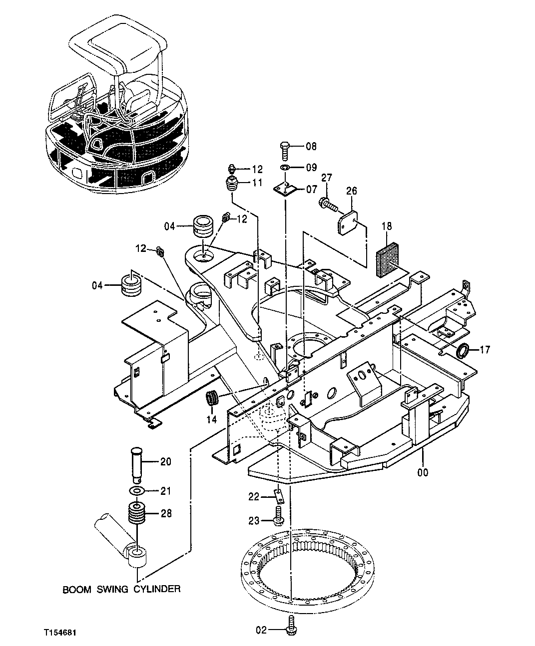 Схема запчастей John Deere 0ZTS - 73 - Main Frame 1740 Frame Installation
