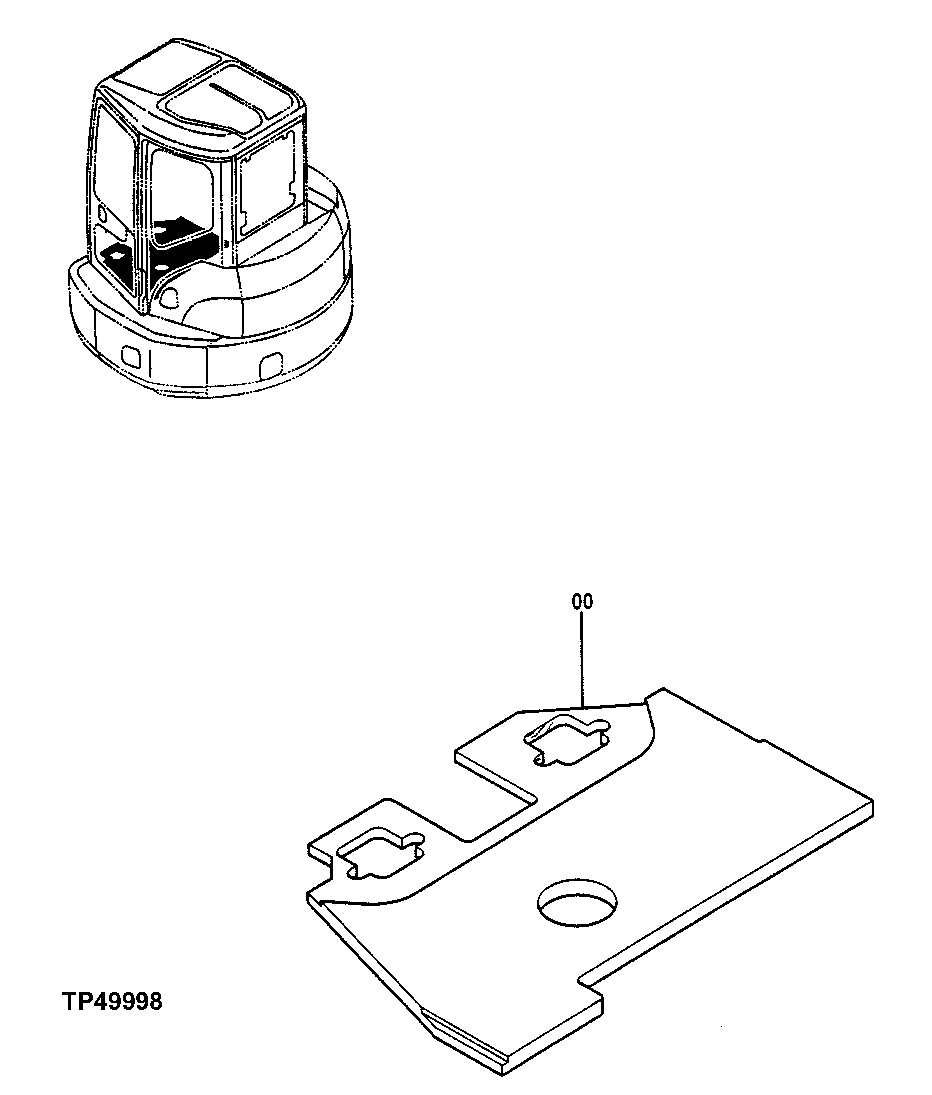 Схема запчастей John Deere 0ZTS - 83 - Floor Mat (Cab) 1810 Operator Enclosure