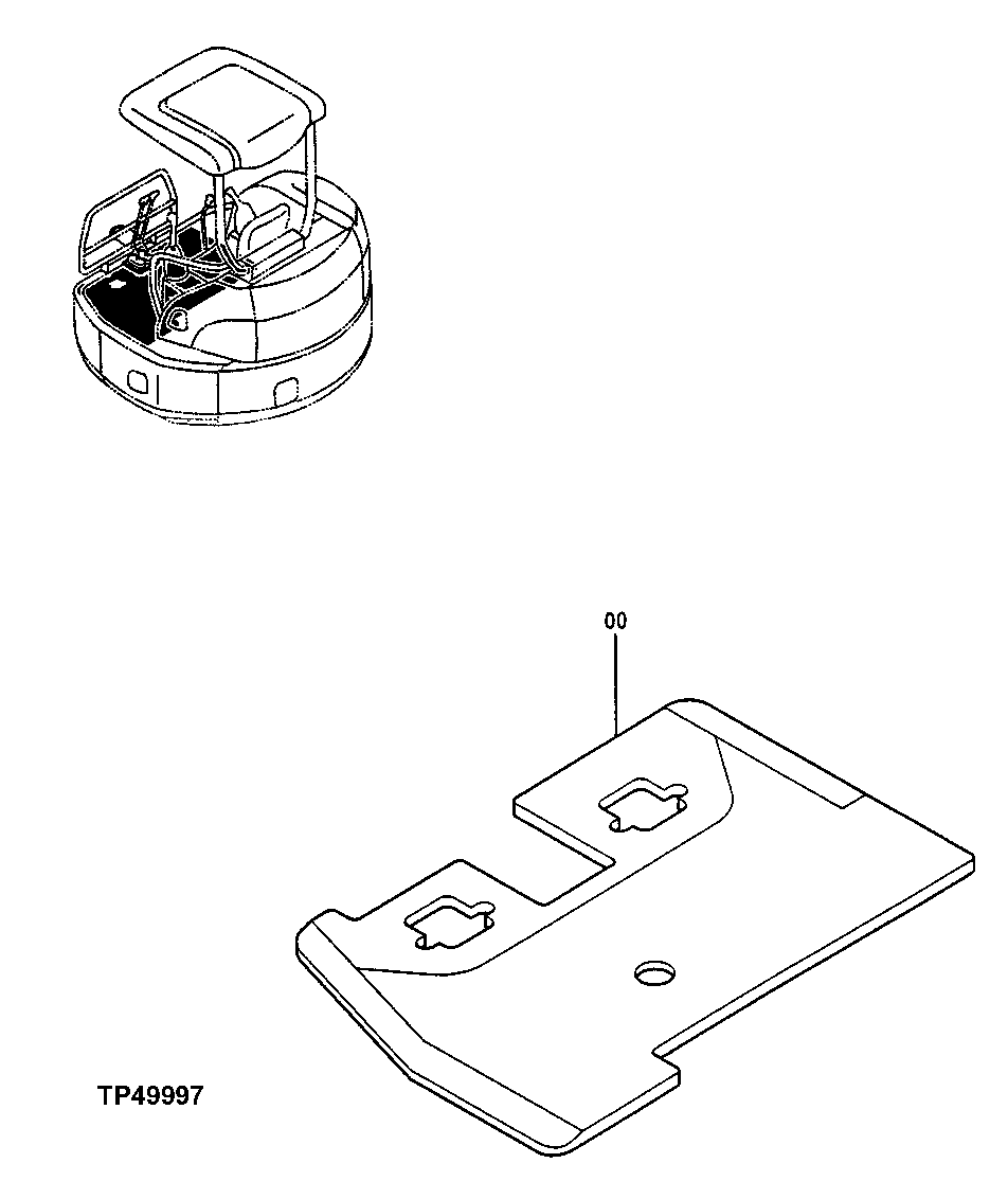 Схема запчастей John Deere 0ZTS - 84 - Floor Mat (Canopy) 1810 Operator Enclosure