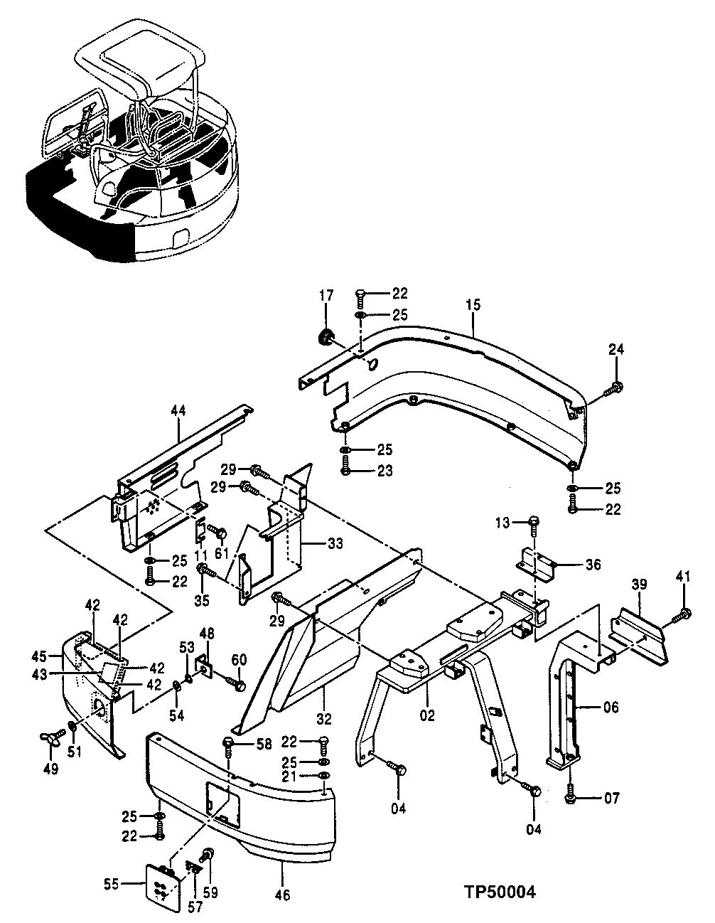 Схема запчастей John Deere 0ZTS - 98 - Cover 1910 Hood Or Engine Enclosure