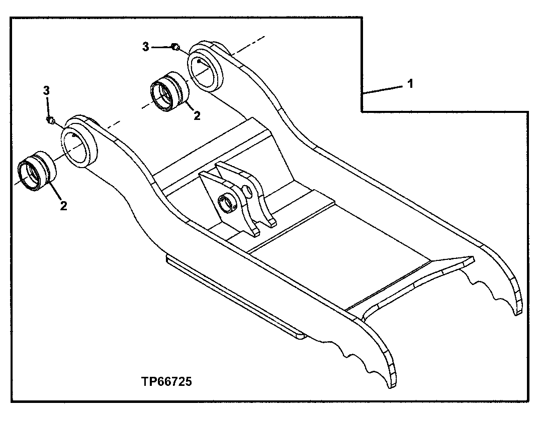 Схема запчастей John Deere 0ZTS - 126 - BUCKET CLAMP 3302 BUCKETS, TEETH, SHANKS AND SIDECUTTERS