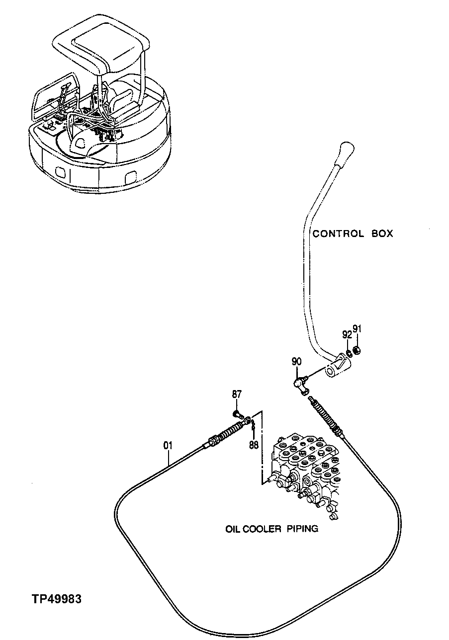 Схема запчастей John Deere 0ZTS - 146 - BLADE LEVER LINK 3315 Controls Linkage