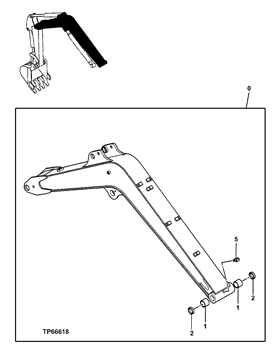 Схема запчастей John Deere 0ZTS - 154 - Boom 3344 Boom