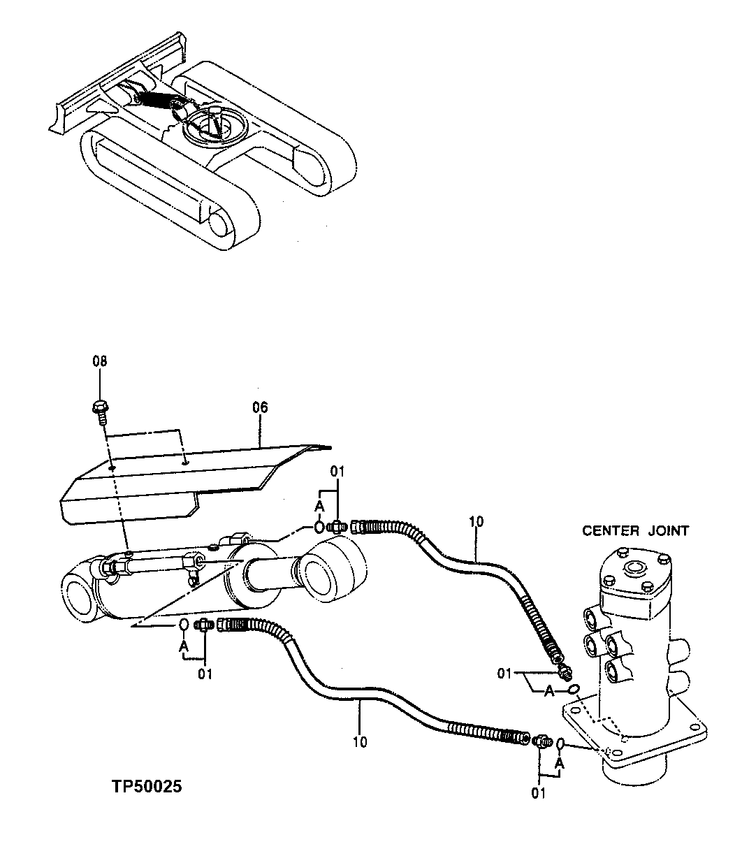 Схема запчастей John Deere 0ZTS - 169 - BLADE PIPING 3360 HYDRAULIC SYSTEM