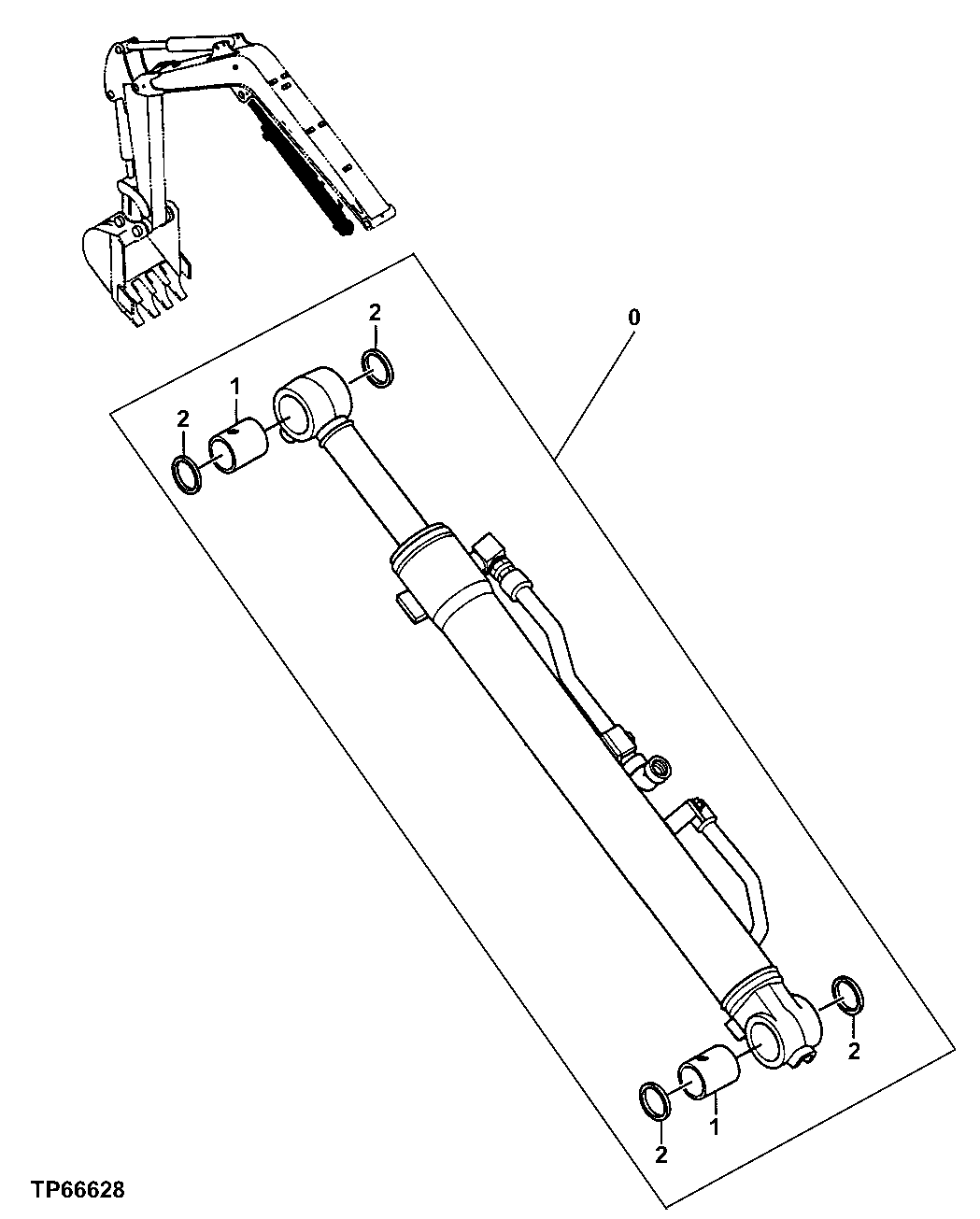 Схема запчастей John Deere 0ZTS - 181 - Boom Cylinder 3360 HYDRAULIC SYSTEM