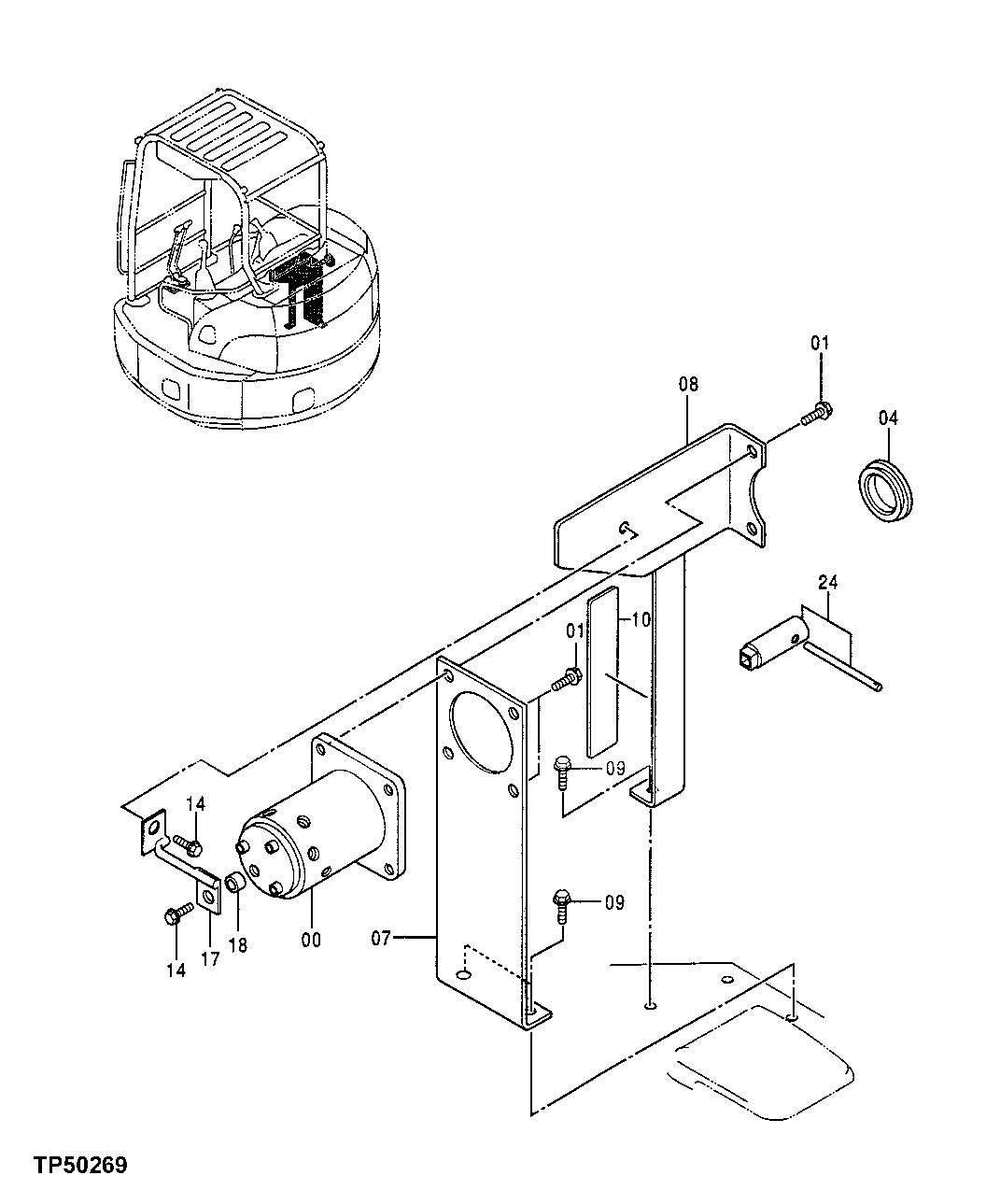 Схема запчастей John Deere 0ZTS - 197 - TWO WAY MULTI-LEVER VALVE 3360 HYDRAULIC SYSTEM