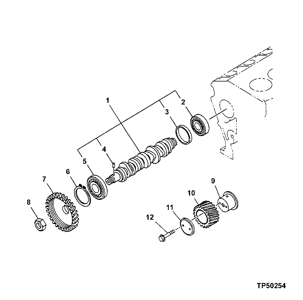 Схема запчастей John Deere 7ZTS - 20 - Camshaft 0402 Camshaft And Valve Actuating Means