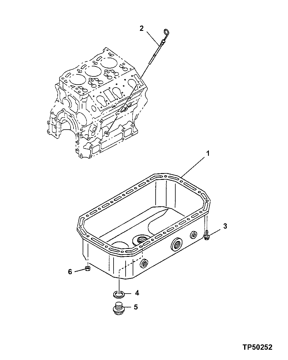 Схема запчастей John Deere 7ZTS - 27 - ENGINE OIL PAN 0407 Engine Oiling System