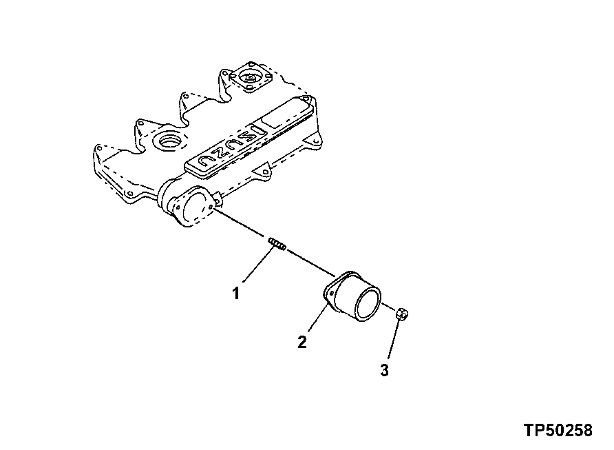 Схема запчастей John Deere 7ZTS - 37 - Air Intake System 0414 Intake Manifold