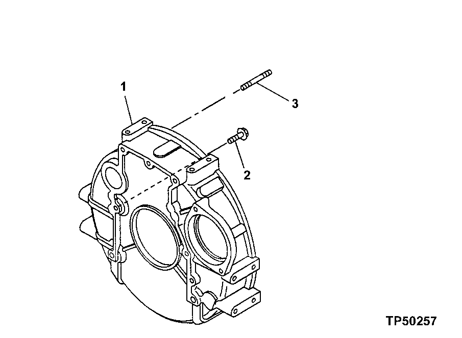 Схема запчастей John Deere 7ZTS - 42 - Flywheel Housing 0433 FLYWHEEL, HOUSING AND FASTENINGS